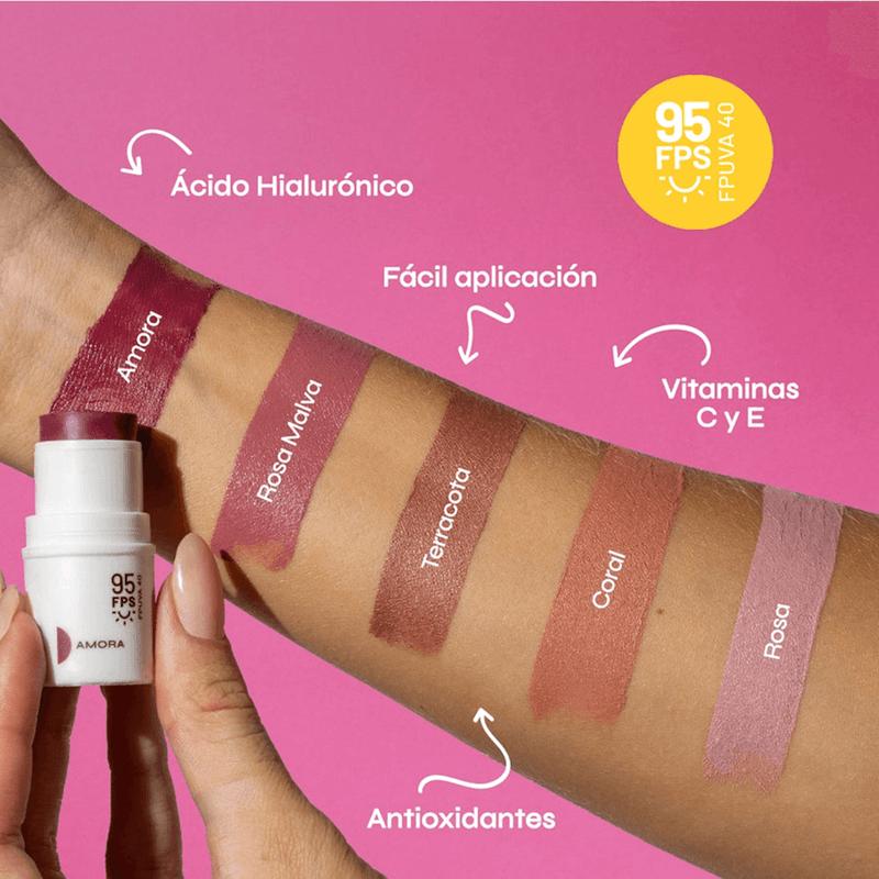 Barra 3 en 1 rubor, labial y sombra 